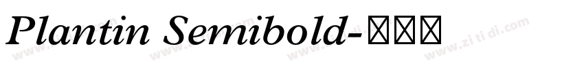 Plantin Semibold字体转换